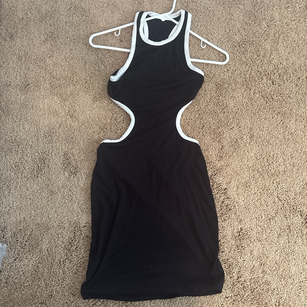Black and White Cutout Dress